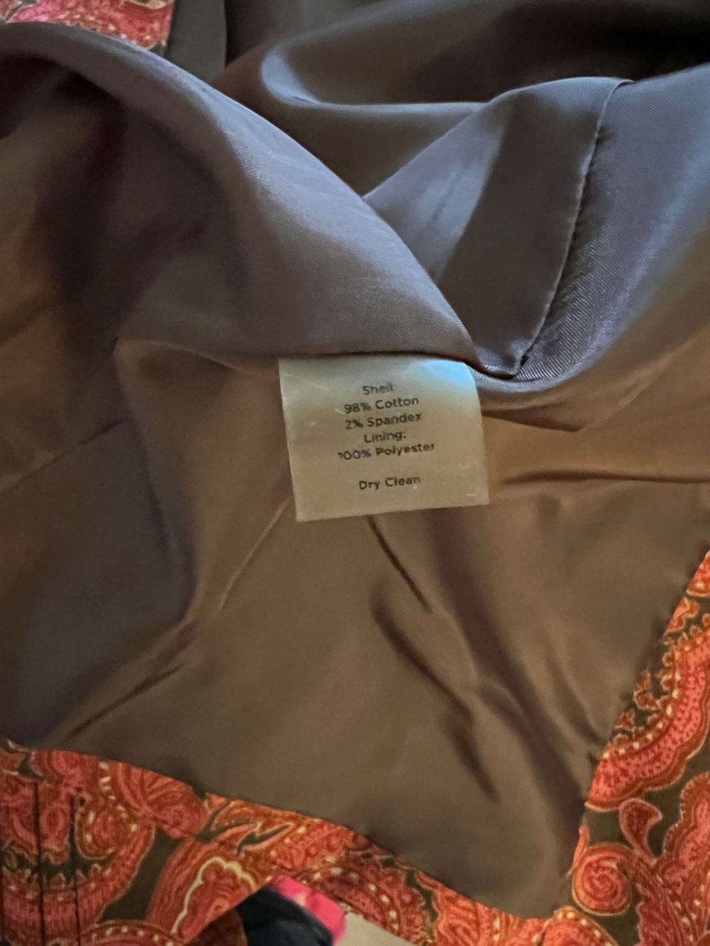 Talbots Red Paisley-Print Peacoat - Picture 9 of 12